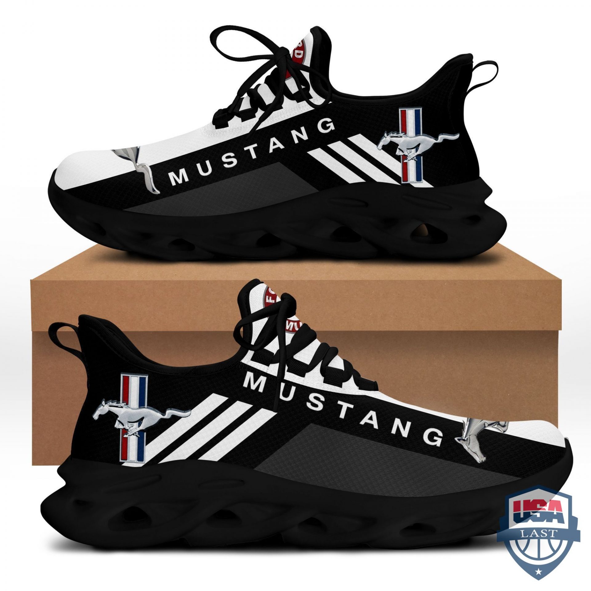 Ford Mustang Black White Max Soul Shoes Ford Mustang Black White Max Soul Shoes
