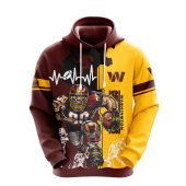 NFL Washington Commanders Brown Yellow Fashion Pullover Hoodie