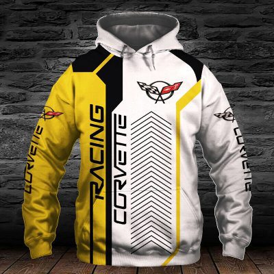 Chevrolet Corvette Yellow Pullover Hoodie
