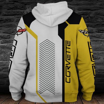 Chevrolet Corvette Yellow Pullover Hoodie