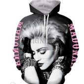 Madonna Grey Black Pullover Hoodie