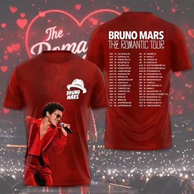 Romantic Tour - Bruno Mars Tour 3D Shirt and Hoodie