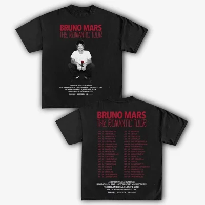 Romatic Tour 2026 T Shirt - Bruno Mars Tour 2026 Merch