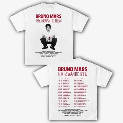 Romatic Tour 2026 T Shirt - Bruno Mars Tour 2026 Merch