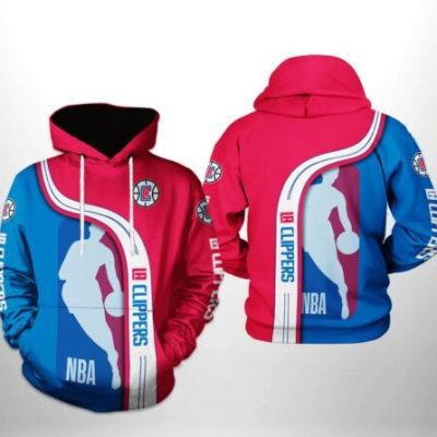 NBA Los Angeles Clippers Blue Red Highway Pullover Hoodie