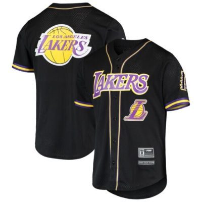 NBA Los Angeles Lakers Black Baseball Jersey