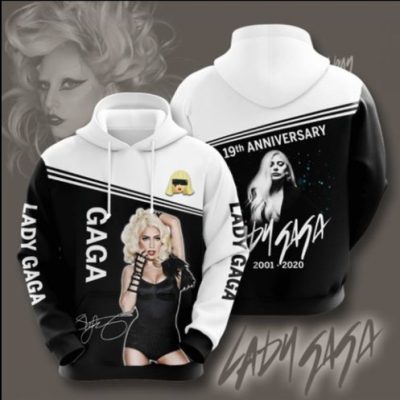 Lady Gaga Black White Pullover Hoodie