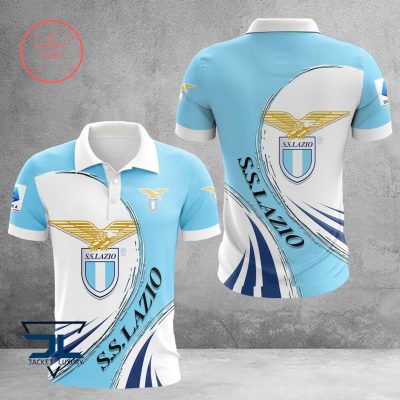 SS Lazio Light Blue White Polo Shirt V1