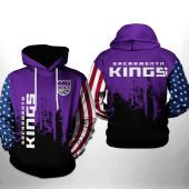 NBA Sacramento Kings US Flag Pullover Hoodie