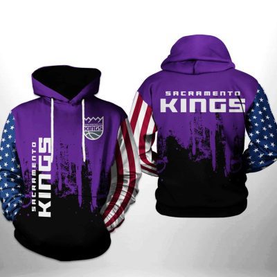NBA Sacramento Kings US Flag Pullover Hoodie
