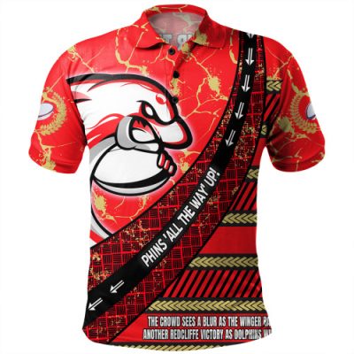 Redcliffe Dolphins Polo Shirt - Theme Song For Rugby With Sporty Style