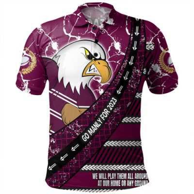 Manly Warringah Sea Eagles Polo Shirt - Theme Song For Rugby With Sporty Style