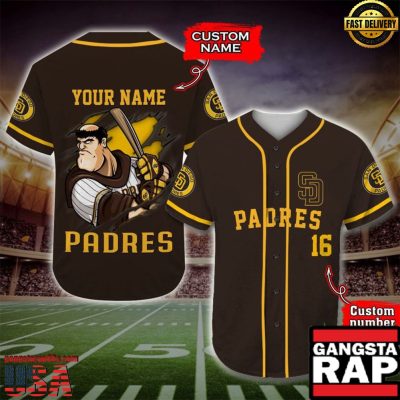 San Diego Padres Baseball Jersey MLB Custom Name Number - MLB Fan Gifts