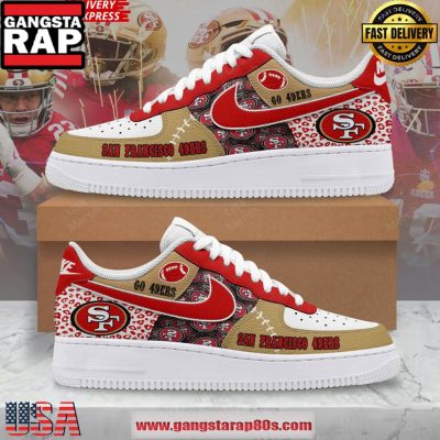 San Francisco 49ers Limited Edition Air Force 1 Running Sneakers Shoes