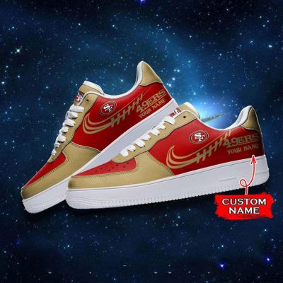 NFL Custom Name San Francisco 49Ers Super Bowl Air Force 1 Sneaker Shoes