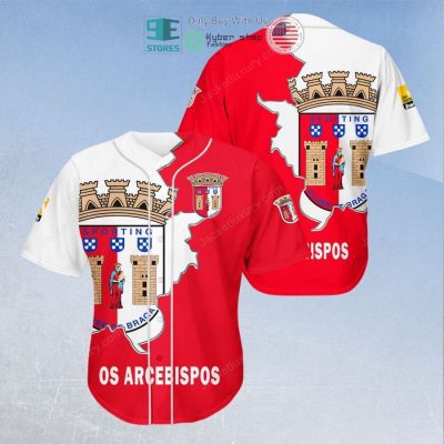 SC Braga Red White Baseball Jersey V2