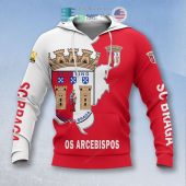 SC Braga Red White Pullover Hoodie V2
