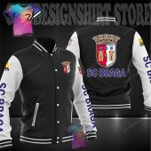 SC Braga Black White Baseball Jacket