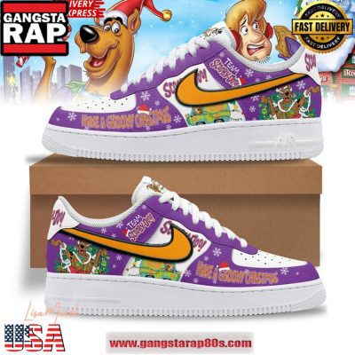 Scooby Doo Have A Groovy Christmas Air Force 1 Running Sneakers