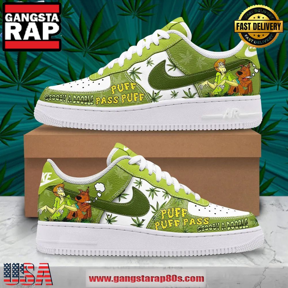 Scooby-Doo Double Puff Puff Pass Custom Air Force 1 Running Sneakers Shoes Scooby-Doo Double Puff Puff Pass Custom Air Force 1 Running Sneakers Shoes