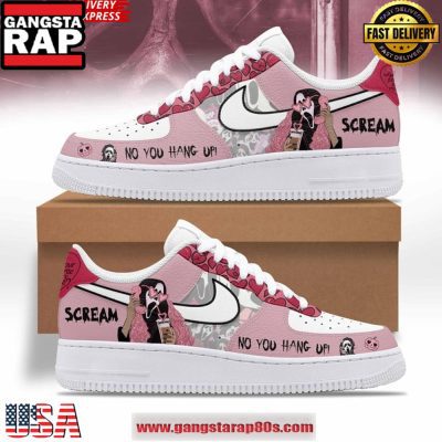 Scream No You Hang Up Limited Edition Air Force 1 Running Sneakers Shoes