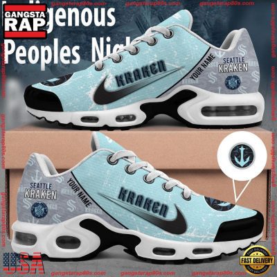 NHL Seattle Kraken Indigenous Peoples Night Custom Name Air Max Plus Shoes Running Sneakers