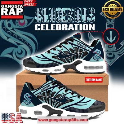 Seattle Kraken Indigenous Peoples Night Custom Name Air Max Plus Shoes Running Sneakers