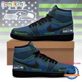 Seattle Seahawks 2026 NFL Pride Jordan 1 Hightop Shoes
