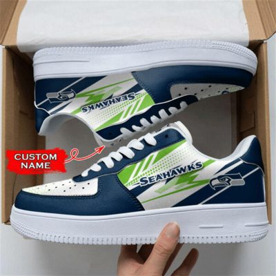 NFL Custom Name Seattle Seahawks Super Bowl Air Force 1 Shoes Sneakers