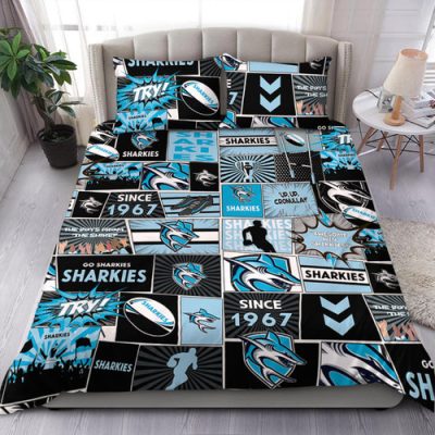 Cronulla-Sutherland Sharks Bedding Set - Team Of Us Die Hard Fan Supporters Comic Style