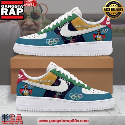 Snoop Dogg Olympic Paris Special Edition Air Force 1 Running Sneakers Shoes