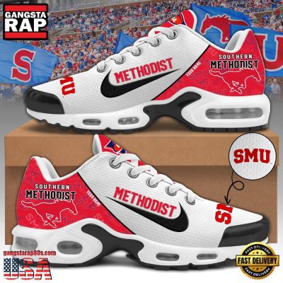 NCAA Custom Name Southern Methodist Football Mascot Symbol Air Max Plus Shoes Running Sneakers