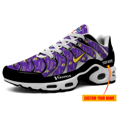 Minnesota Vikings-NFL Pattern Swoosh Personalized H56 Shoes-SP16112321ID02DS08