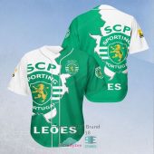 Sporting CP White Green Baseball Jersey