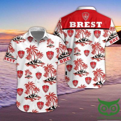 Stade Brestois 29 Coconut Tree Hawaiian Shirt