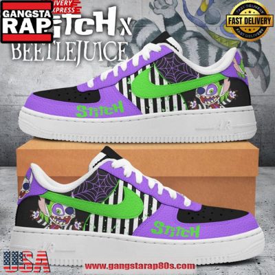 Stitch & Beetlejuice Limited Edition Air Force 1 Running Sneakers Shoes