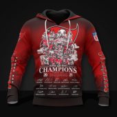 NFL Tampa Bay Buccaneers Champions 2021 Red Pullover Hoodie