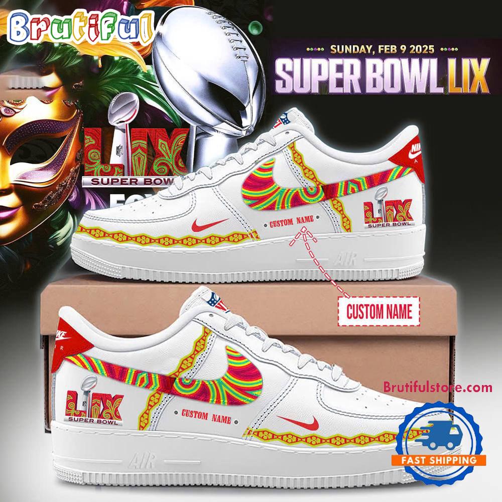 Super Bowl LIX Limited Edition White Air Force 1 Shoes Super Bowl LIX Limited Edition White Air Force 1 Shoes