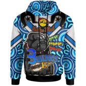 Canterbury-Bankstown Bulldogs Hoodie - Custom Naidoc Week "Get up! Stand up! Show up!" Canterbury-Bankstown Bulldogs And Ball Aboriginal Inspired Patterns Hoodie