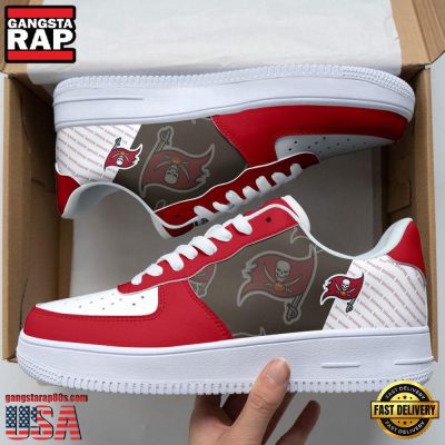 NFL Tampa Bay Buccaneers Basic Pattern Football New Design Air Force 1 Running Sneakers Shoes