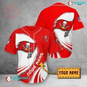 NFL Tampa Bay Buccaneers Custom Name Red White Baseball Jersey