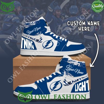 Tampa Bay Lightning NHL Personalized Ice Hockey Team Air Jordan High Top