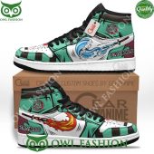 Tanjiro Water and Fire Air Jordan 1 Anime Custom Shoes