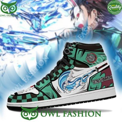 Tanjiro Water Breathing Air Jordan 1 Anime Custom Shoes