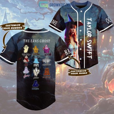 Taylor Swift Custom Name Number The Eras Ghost Halloween Baseball Jersey