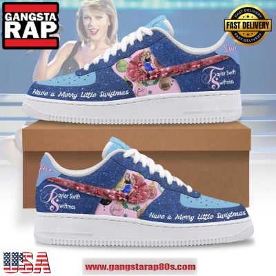 Taylor Swift Have A Merry Little Swiftmas Air Force 1 Running Sneakers Shoes