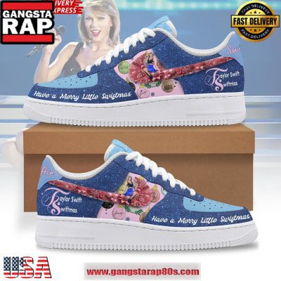 Taylor Swift Have a Merry Little Swiftmas Limited Air Force 1 Sneakers Shoes