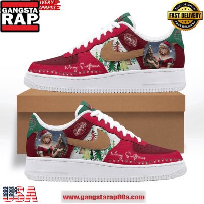 Taylor Swift Merry Christmas Special Edition Air Force 1 Running Sneakers