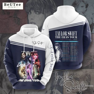 Taylor Swift Navy The Eras Tour Timeline Pullover Hoodie