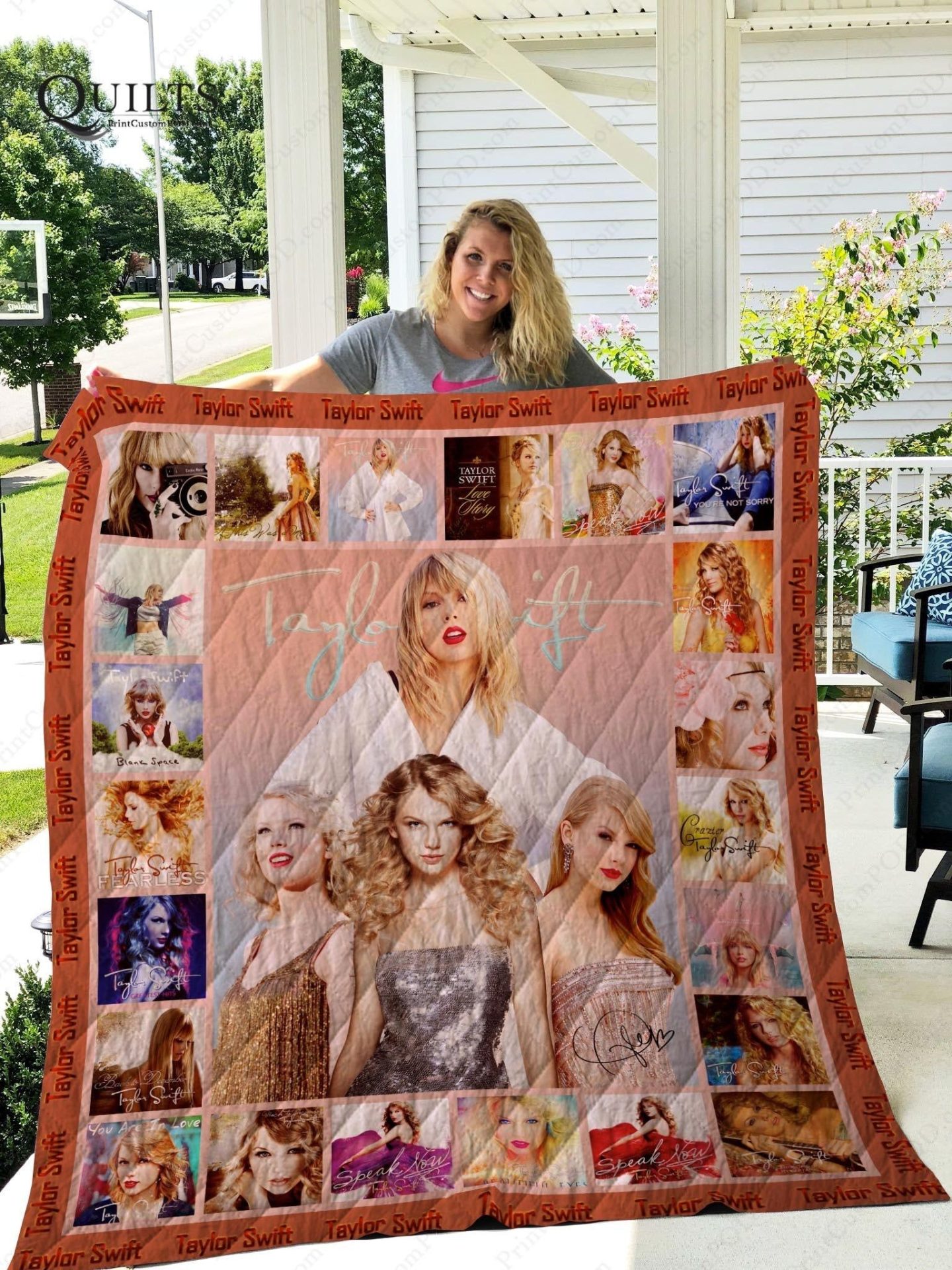 Taylor Swift Style 1 Quilt Blanket Taylor Swift Style 1 Quilt Blanket